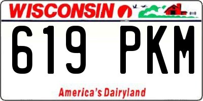 WI license plate 619PKM