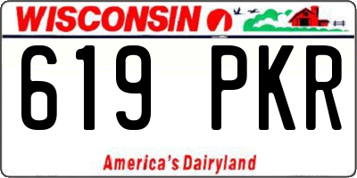 WI license plate 619PKR