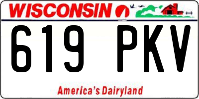 WI license plate 619PKV