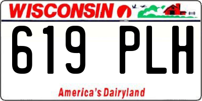 WI license plate 619PLH