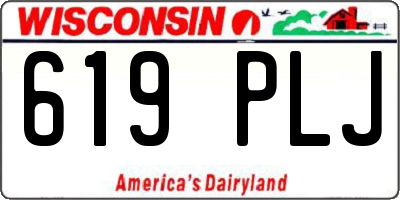 WI license plate 619PLJ