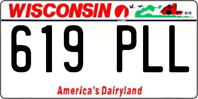 WI license plate 619PLL