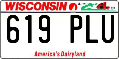 WI license plate 619PLU