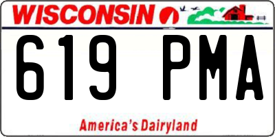 WI license plate 619PMA