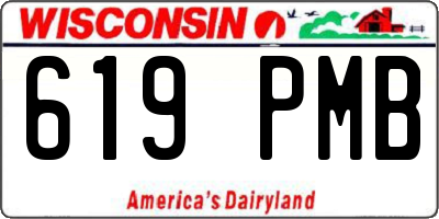 WI license plate 619PMB
