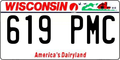 WI license plate 619PMC