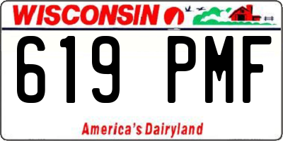 WI license plate 619PMF