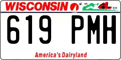 WI license plate 619PMH