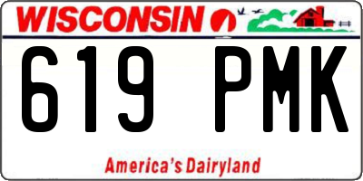 WI license plate 619PMK