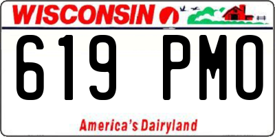 WI license plate 619PMO