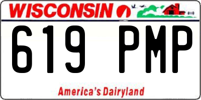 WI license plate 619PMP