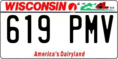 WI license plate 619PMV