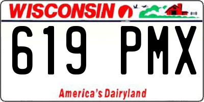 WI license plate 619PMX
