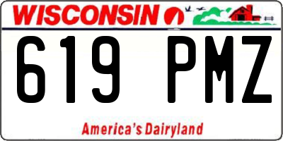 WI license plate 619PMZ