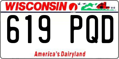 WI license plate 619PQD
