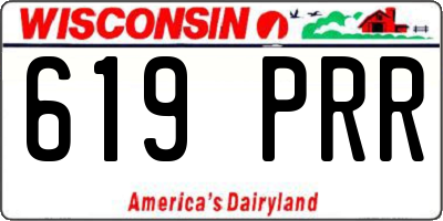WI license plate 619PRR