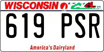WI license plate 619PSR