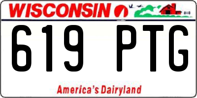 WI license plate 619PTG