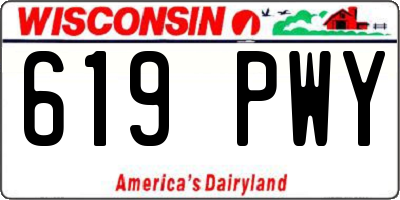 WI license plate 619PWY