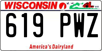 WI license plate 619PWZ