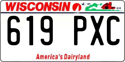 WI license plate 619PXC