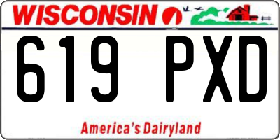 WI license plate 619PXD