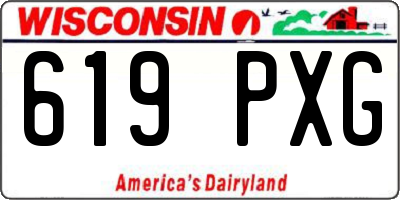 WI license plate 619PXG