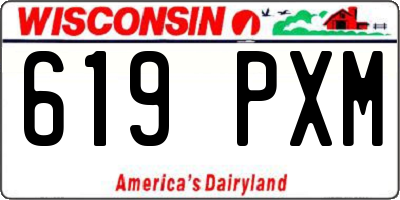WI license plate 619PXM