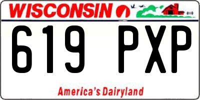 WI license plate 619PXP