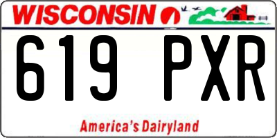 WI license plate 619PXR