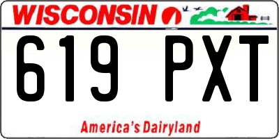 WI license plate 619PXT