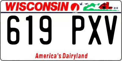 WI license plate 619PXV