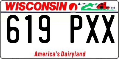 WI license plate 619PXX