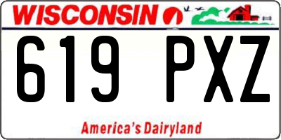 WI license plate 619PXZ