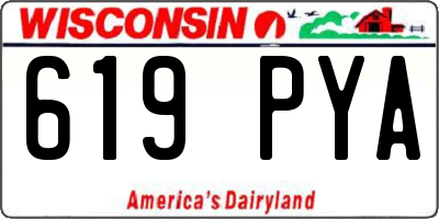WI license plate 619PYA