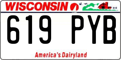 WI license plate 619PYB
