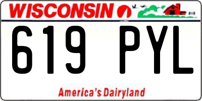 WI license plate 619PYL