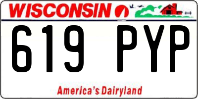 WI license plate 619PYP