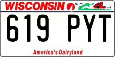 WI license plate 619PYT