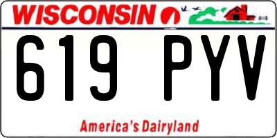 WI license plate 619PYV