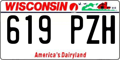 WI license plate 619PZH