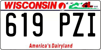 WI license plate 619PZI