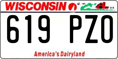 WI license plate 619PZO
