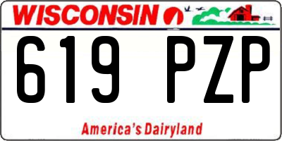 WI license plate 619PZP