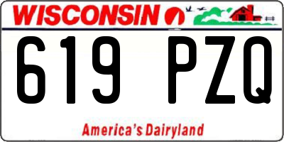 WI license plate 619PZQ