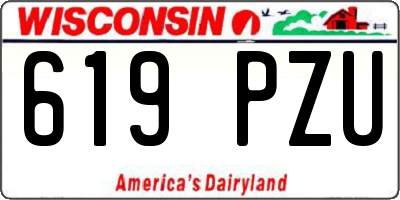 WI license plate 619PZU