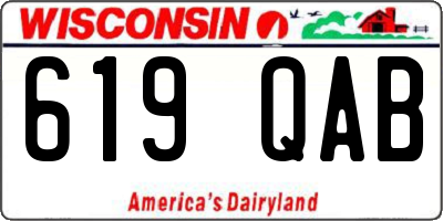 WI license plate 619QAB