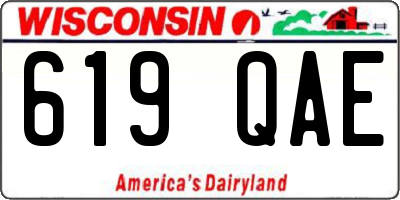 WI license plate 619QAE