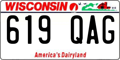 WI license plate 619QAG