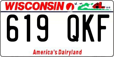 WI license plate 619QKF